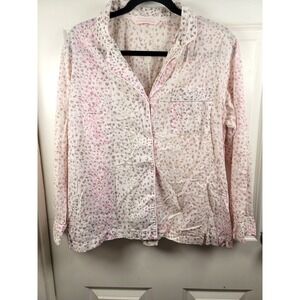 Victorias Secret Women's Button-Up Leopard Print Pajama Top Size S/P